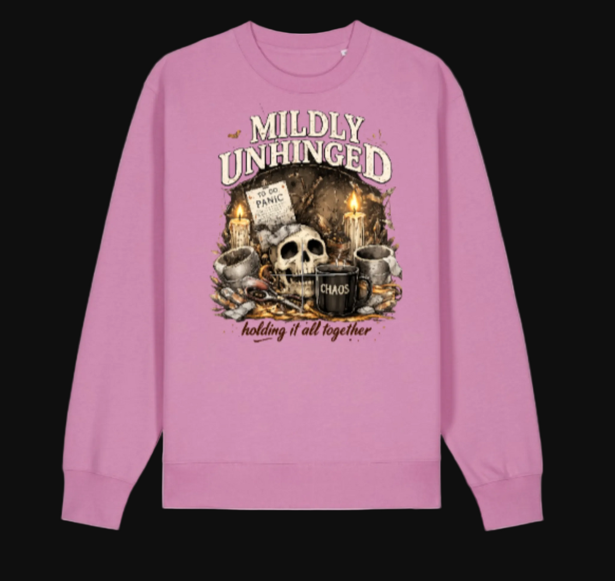 Mildly Unhinged sweatshirt in pink