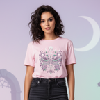 Moth & Moon Gothic T-Shirt - Pink Lifestyle
