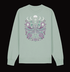 Death Moth Sweatshirt in Sage Green
