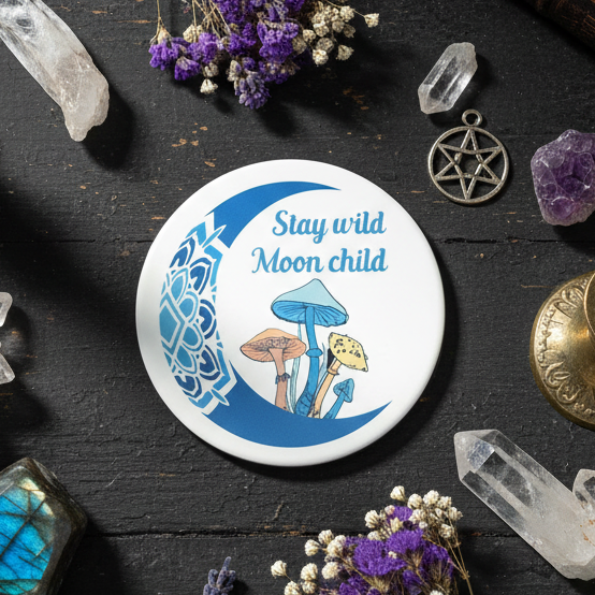Mushroom Ceramic Coaster - Stay Wild Moon Child lifestyle