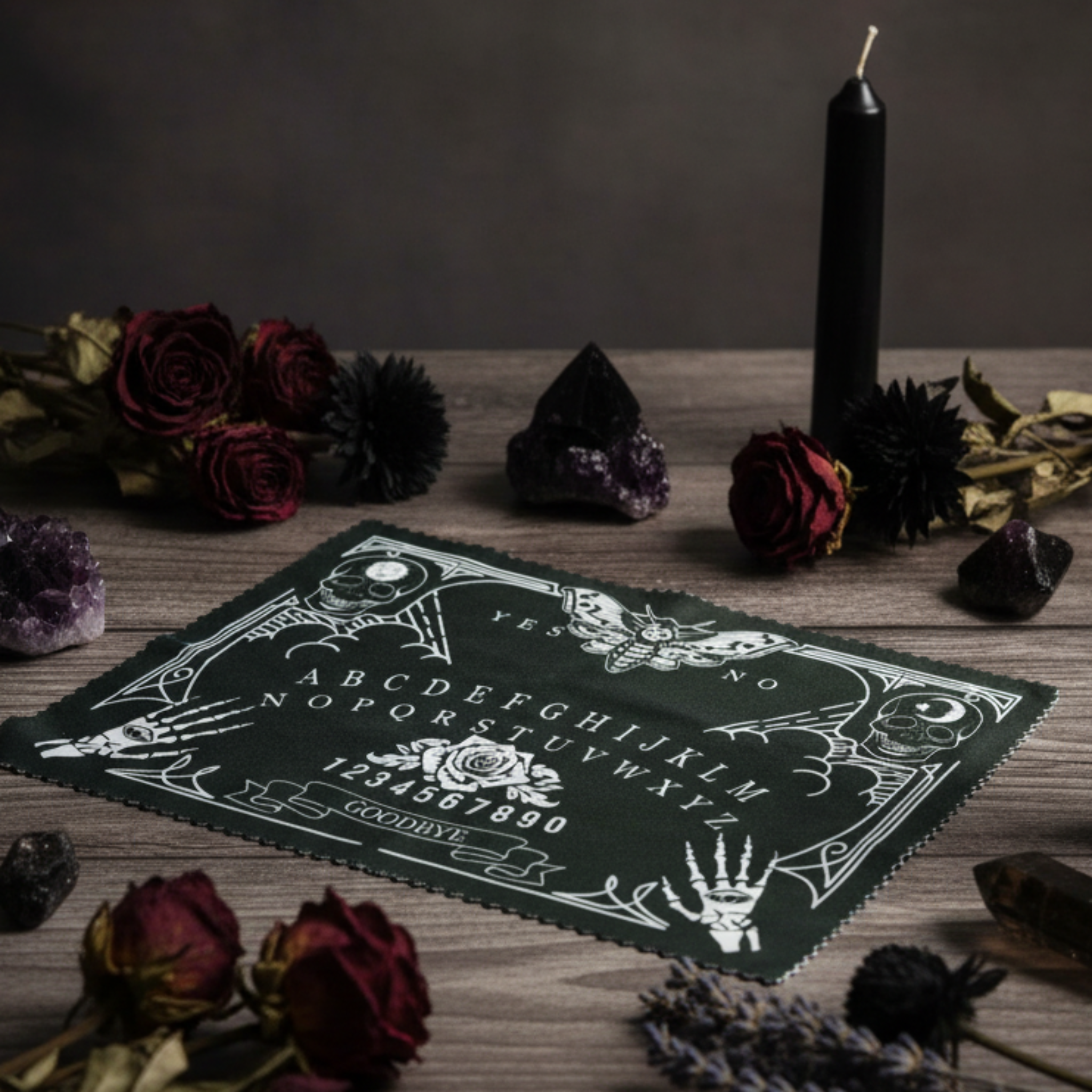 Ouija Board Lens Cloth - Flat Lay
