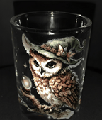 Owl Shot Glass: Halloween Witchy Decor, 25ml