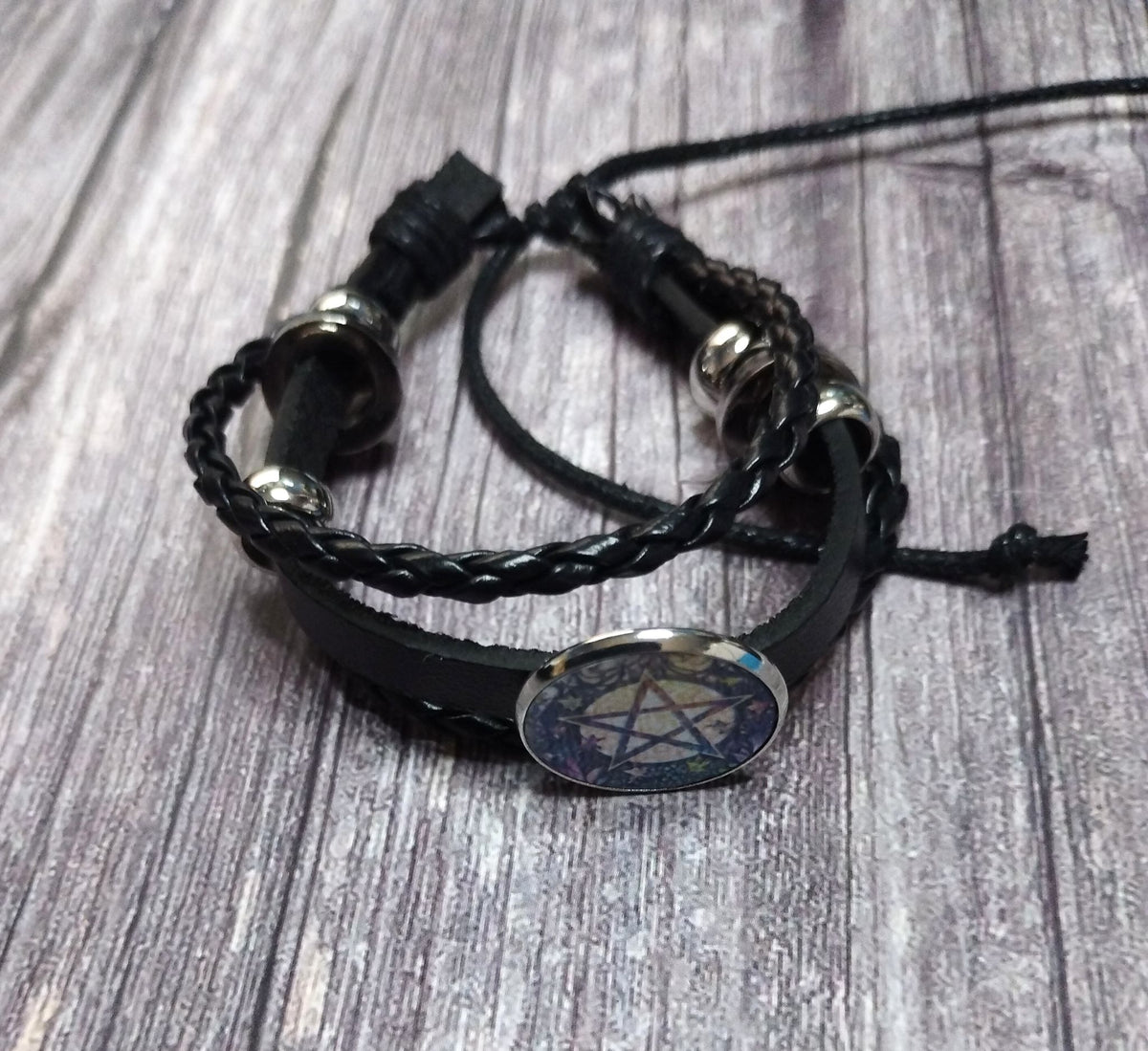 Pentagram bracelet presented in a black gift box