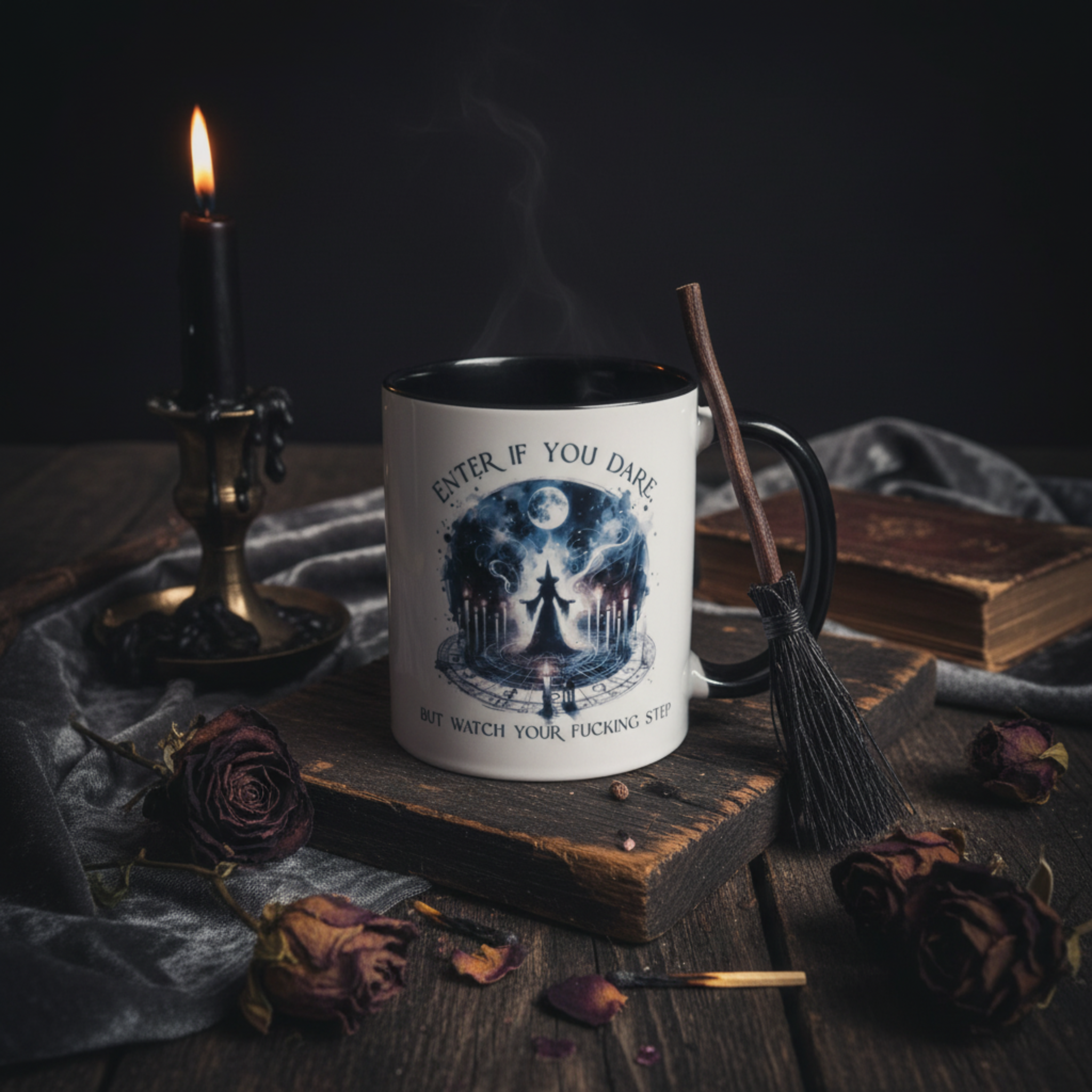 Rude Witch Mug Lifestyle