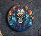 Ceramic Skull Coaster: Halloween Decor