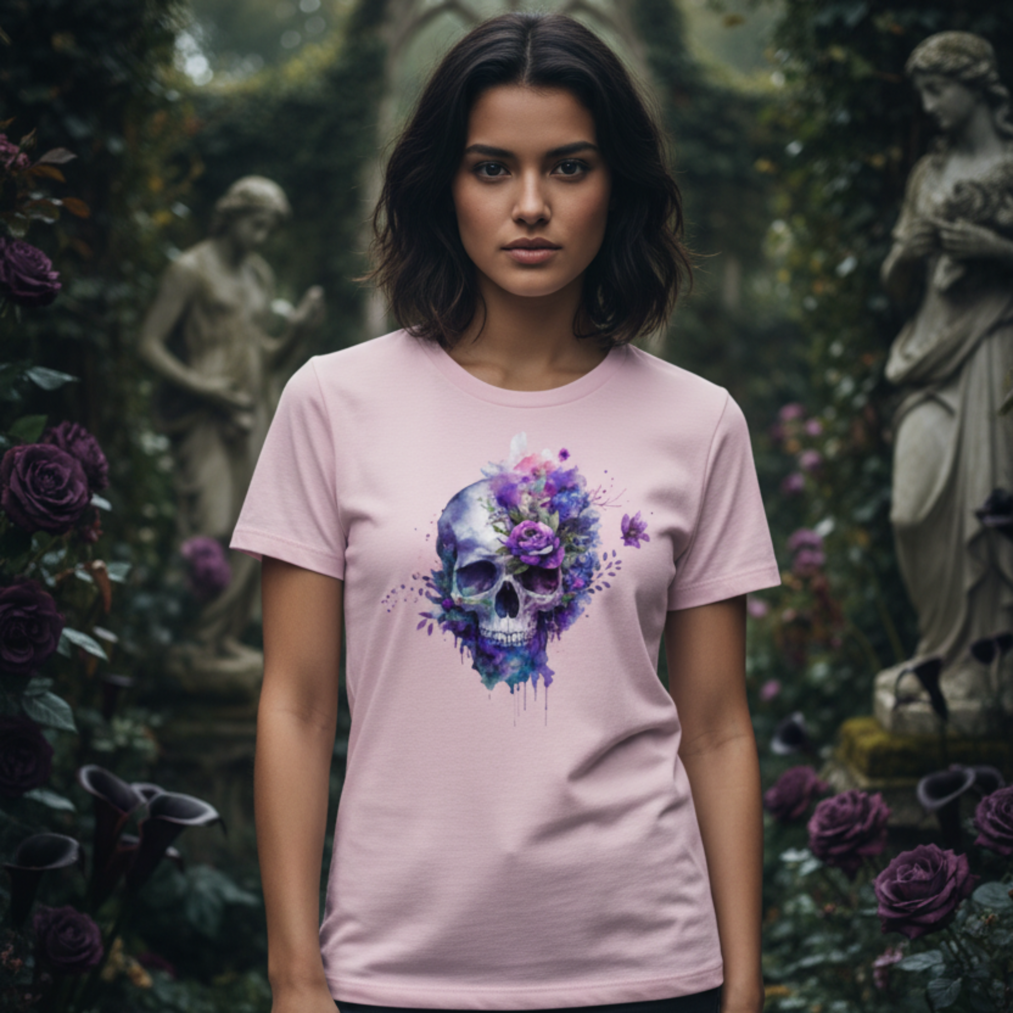 Skull & Flowers Pink Lifestyle