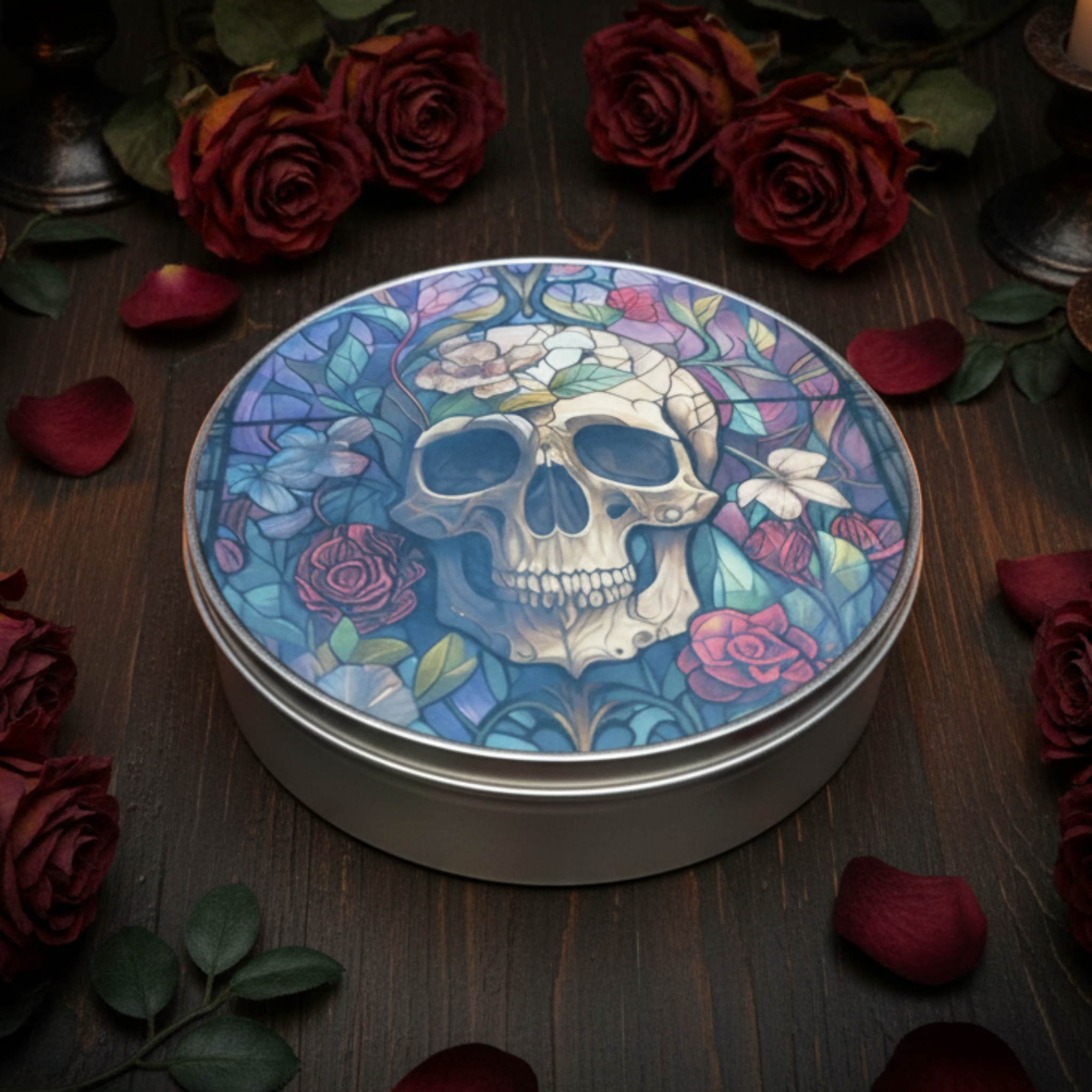 Skull Gothic Storage Tin