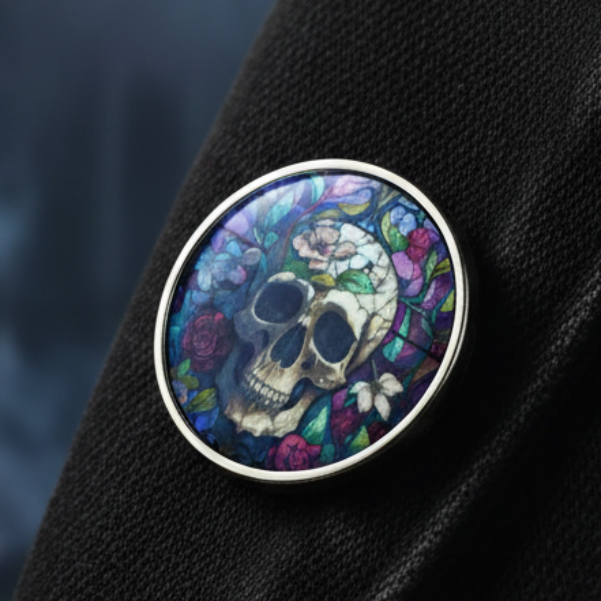 Skull Pin Badge Lifestyle