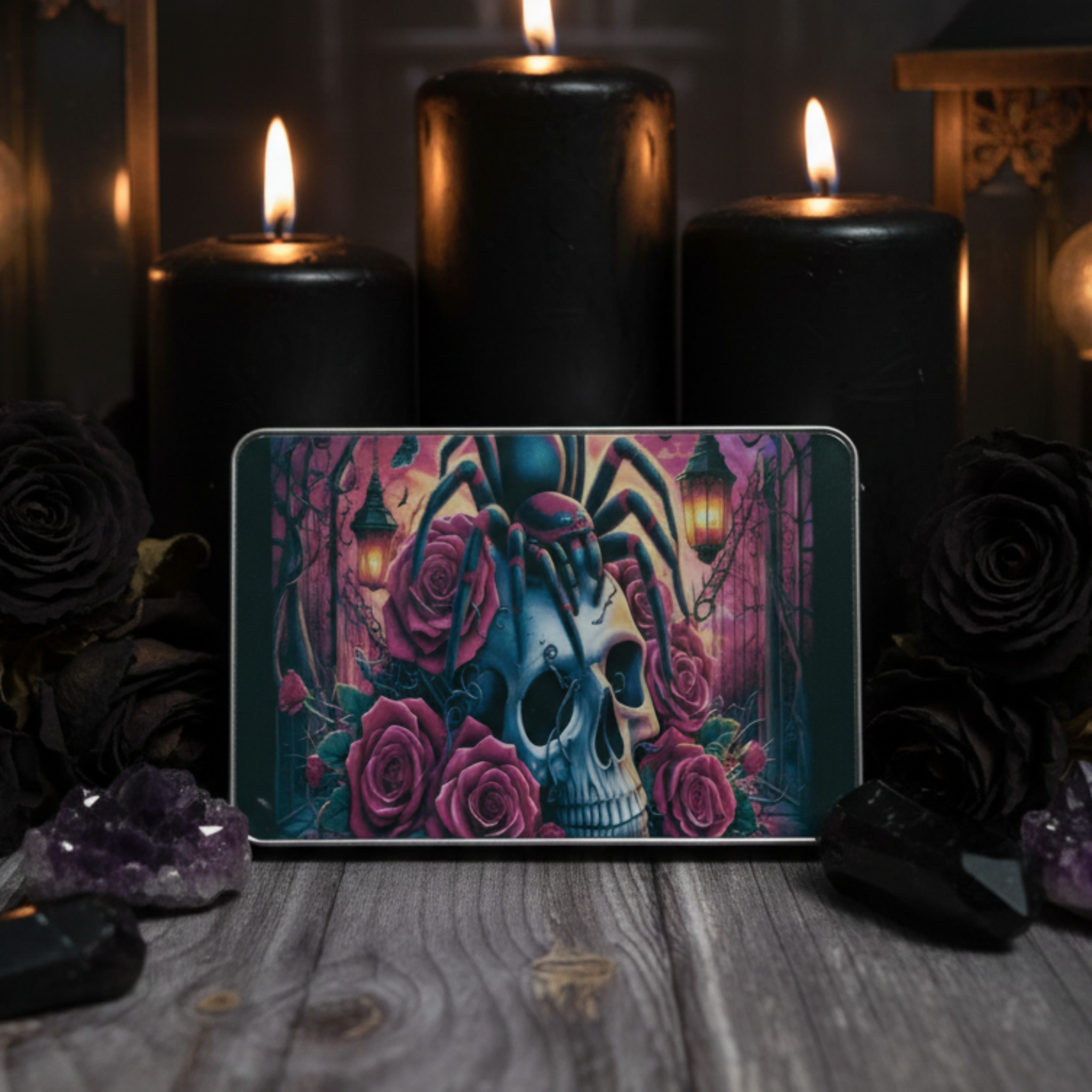 Spider & Skull Gothic Storage Tin Lifestyle Image