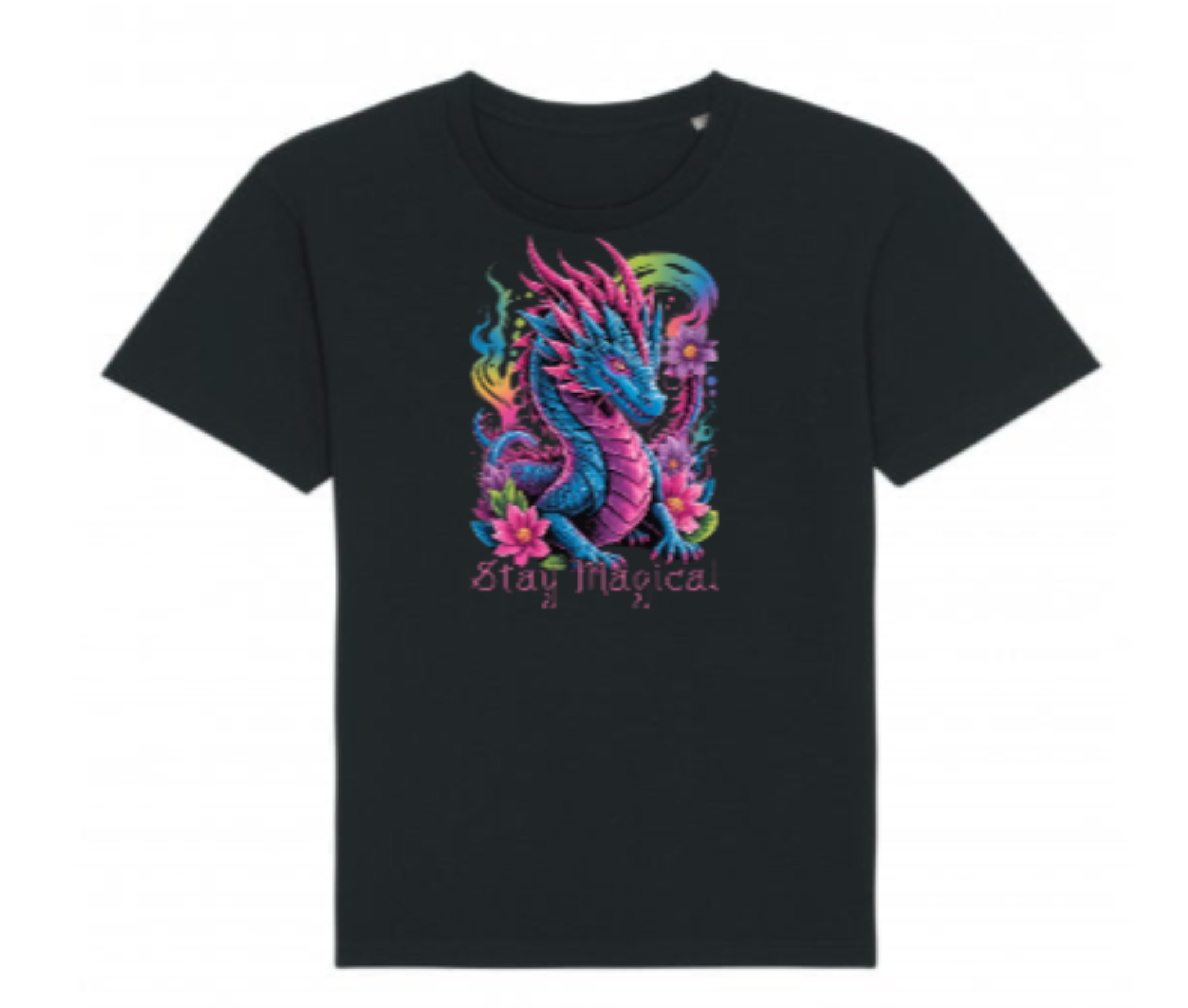 Stay Magical Dragon T-Shirt in Black