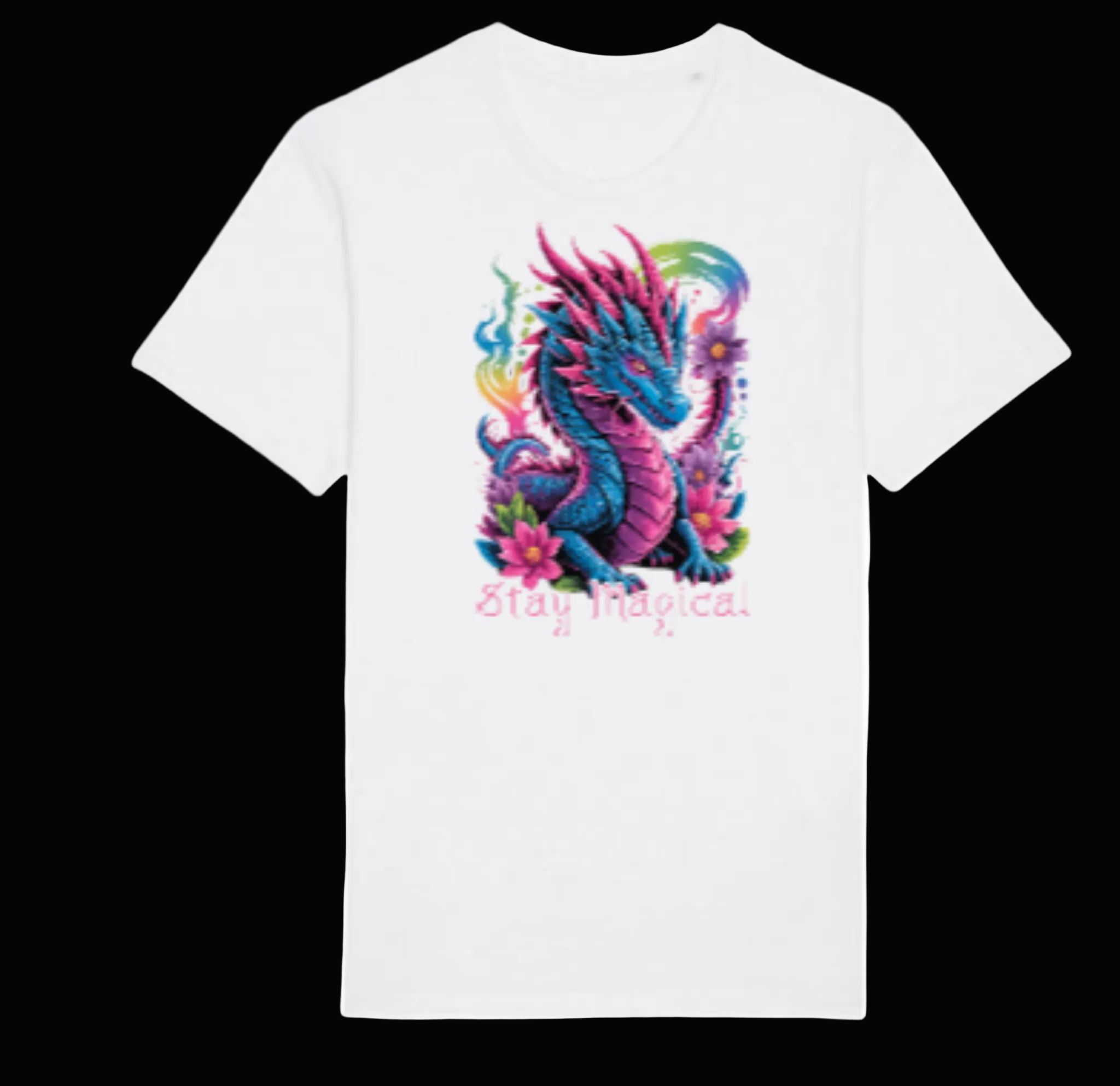 Stay Magical Dragon T-Shirt in White