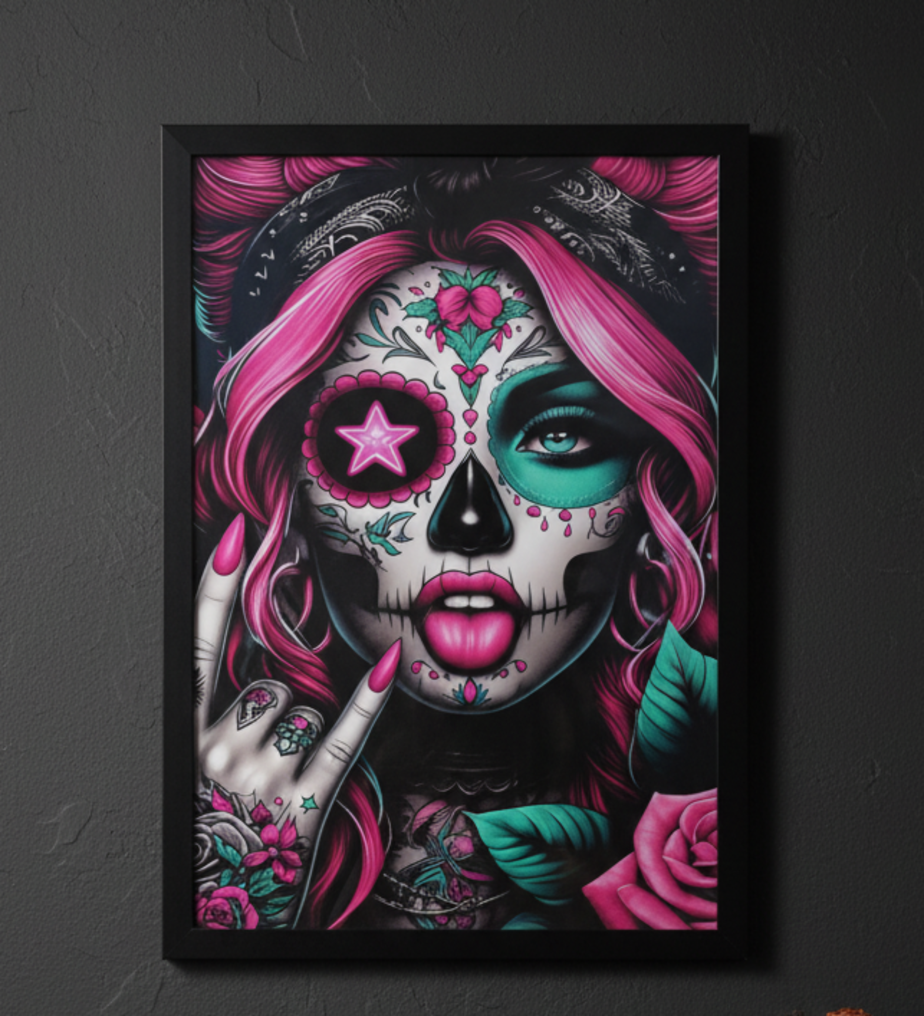 Sugar Skull Star — Lifestyle Wall Art