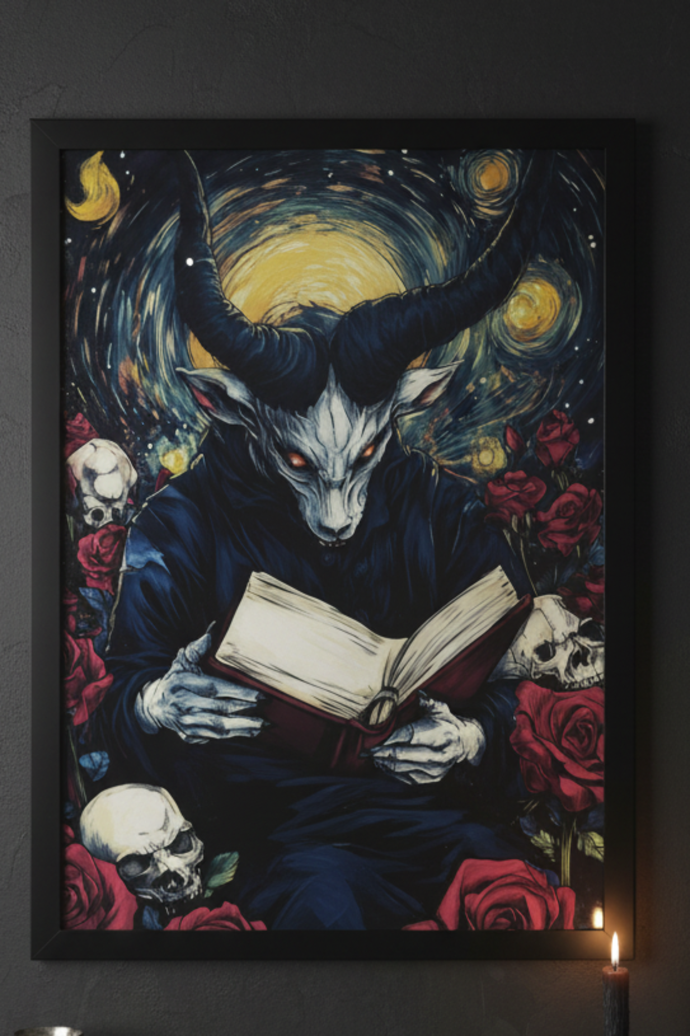 The Dark Bibliophile — Wall Mockup