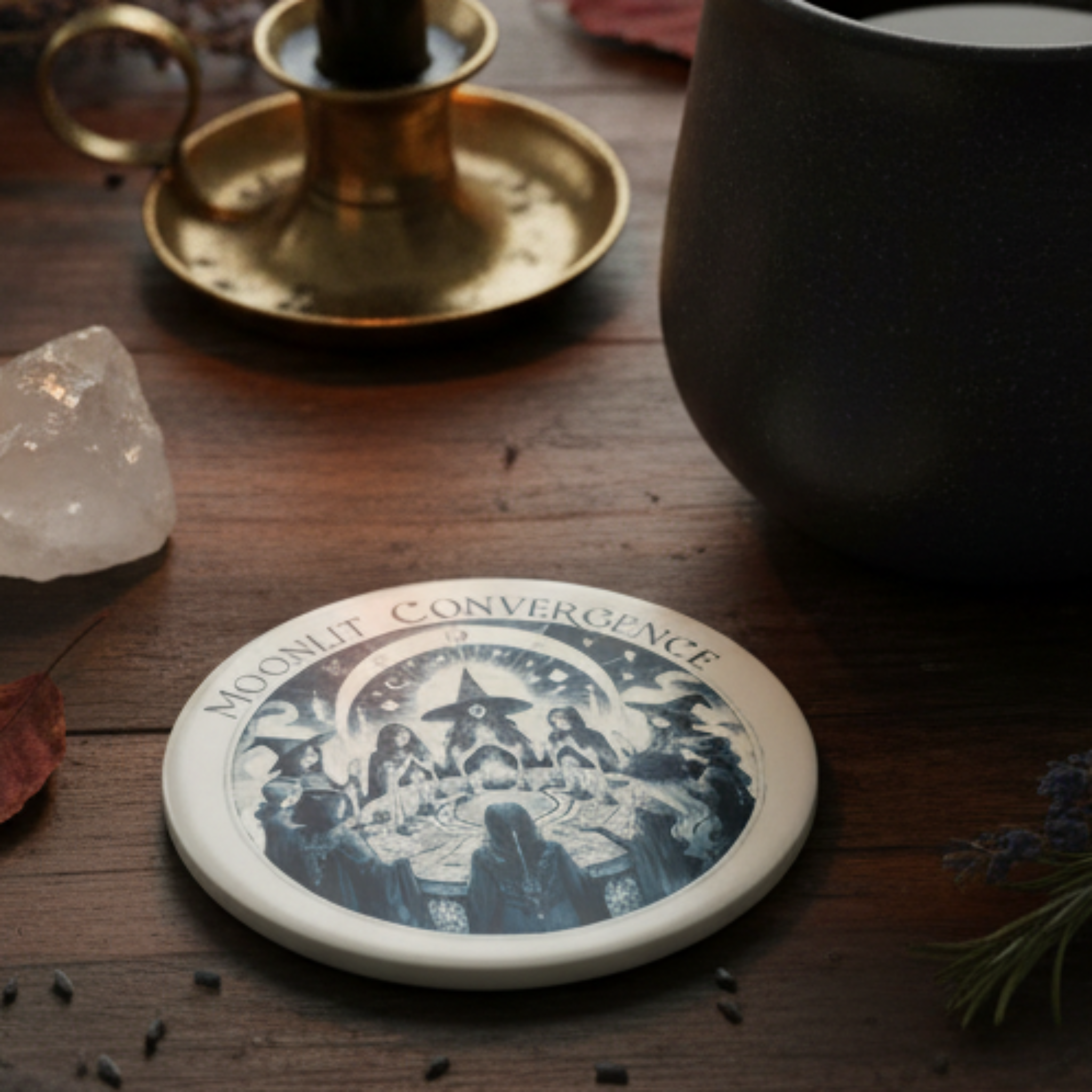 Witch Ceramic Coaster Lifestyle