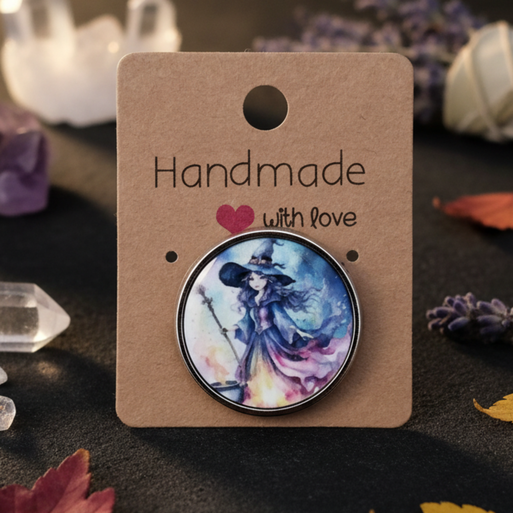Witch Pin Badge Lifestyle