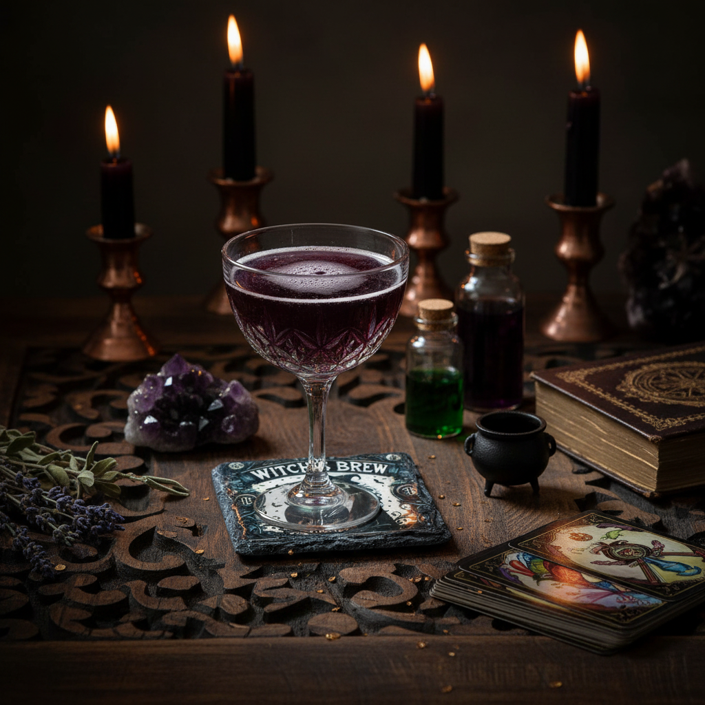 Witch's Brew Slate Coaster Lifestyle