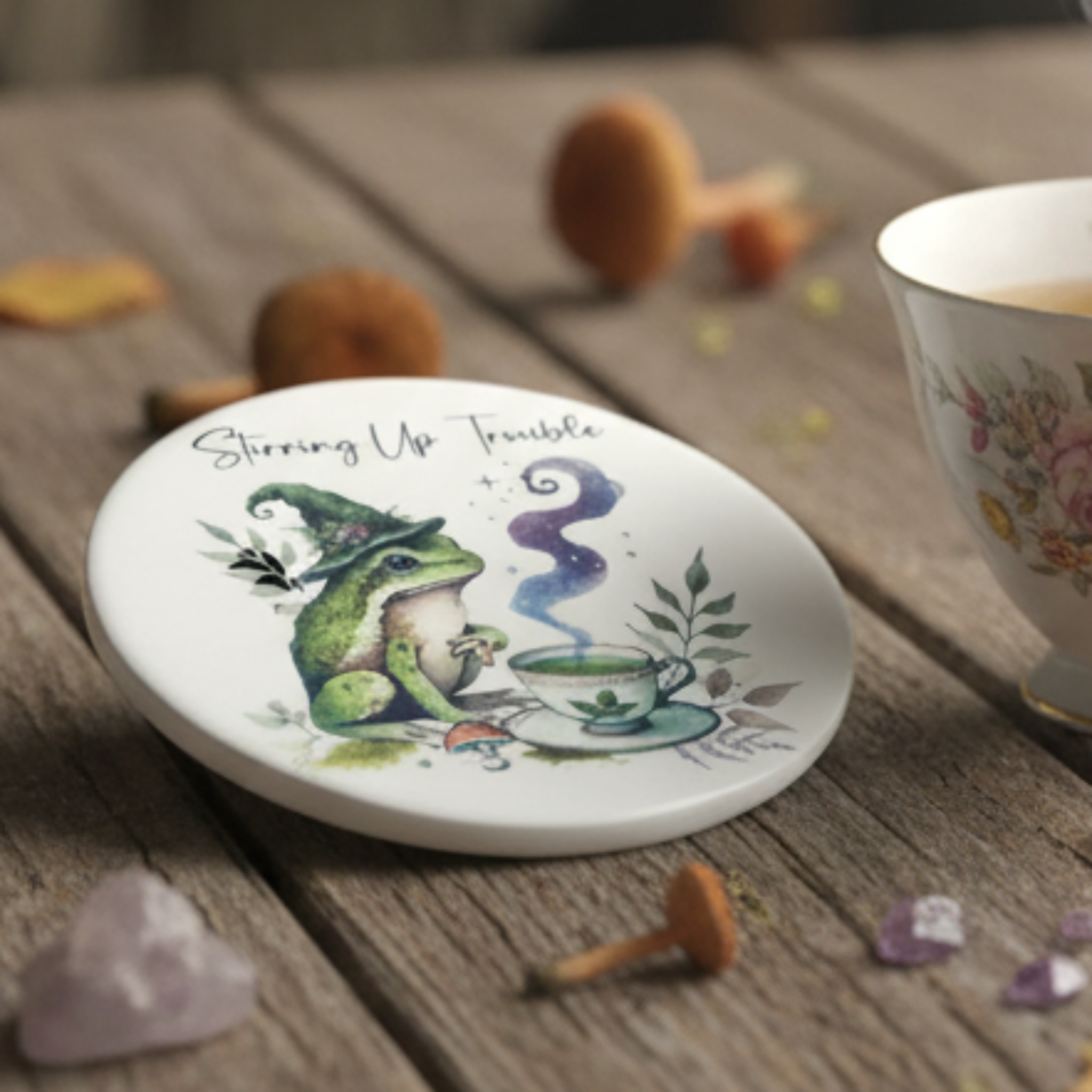 Witchy Frog Coaster lifestyle