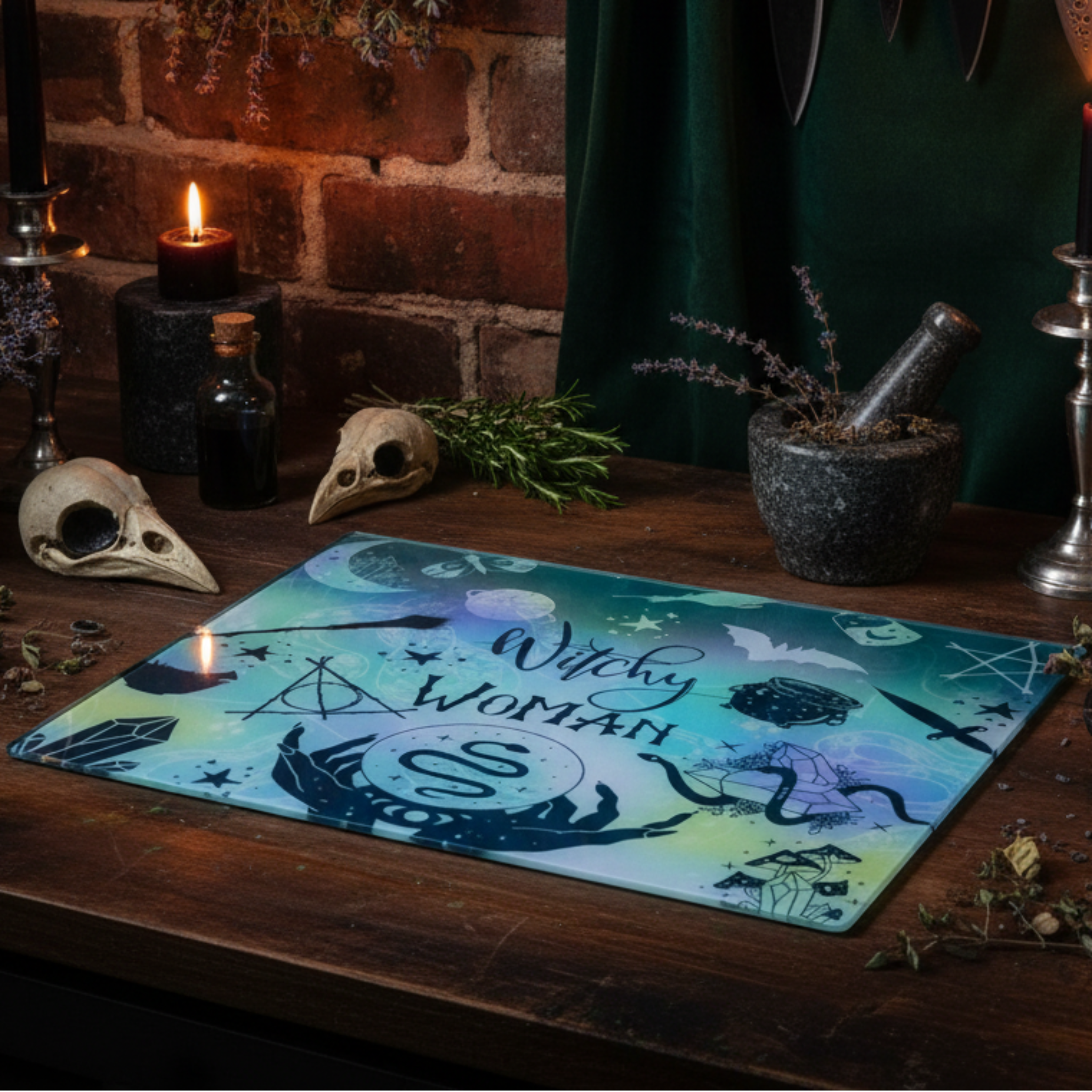 Witchy Woman Glass Placemat